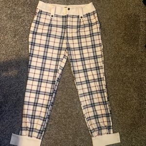 Plaid High Waist Pants